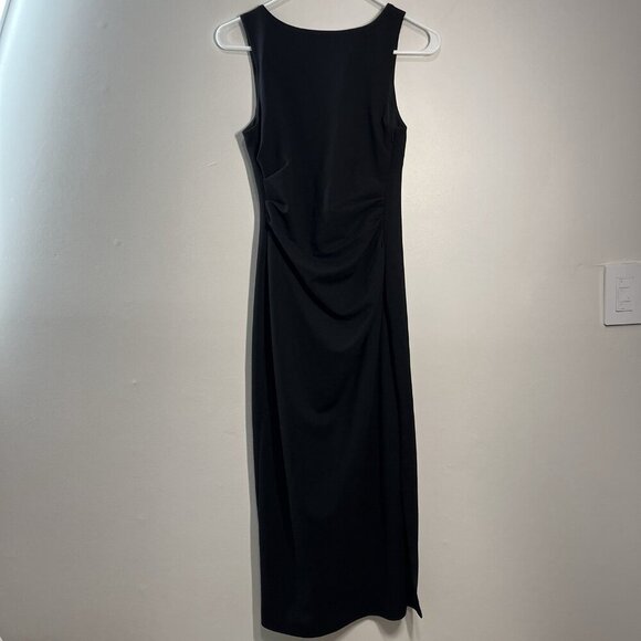 BHLDN Anthropologie NWT Black Kennedi High-Neck Stretch Crepe Midi Dress Size XS - Picture 4 of 11